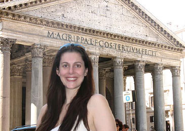 Michelle outside the Pantheon in Rome